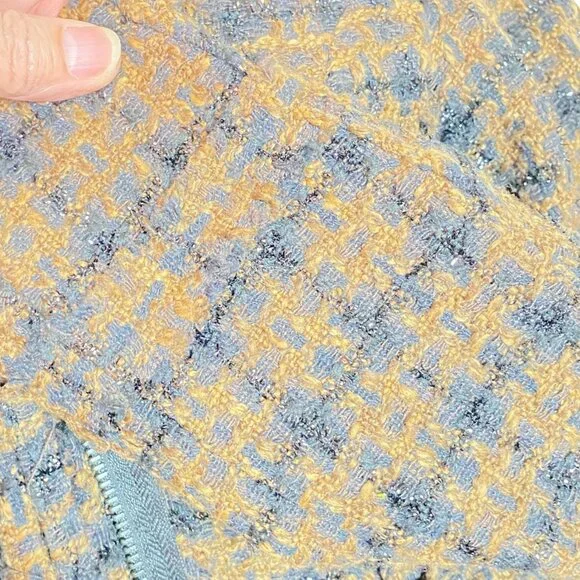 Ruby Rose Brown & Black Tweed Cropped Jacket With Zipper & Raw Edge Detail - Picture 7 of 12